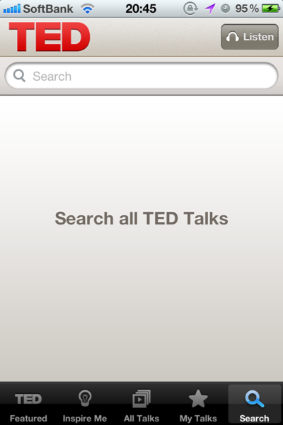 TEDの検索画面